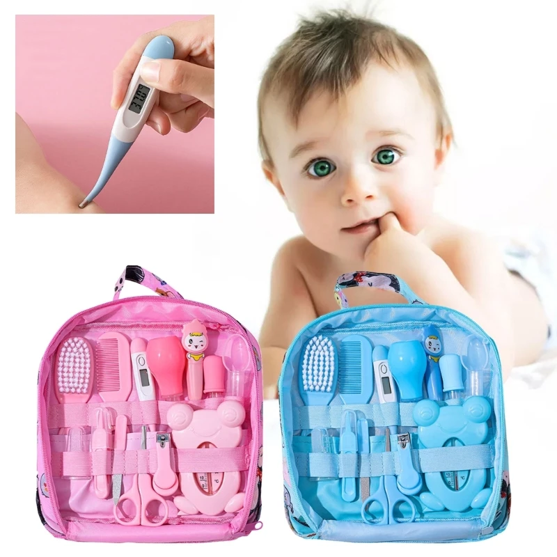 

Baby Grooming Nursery Health Care Set Include Baby Comb Brush Cleaner Scissors Thermometer