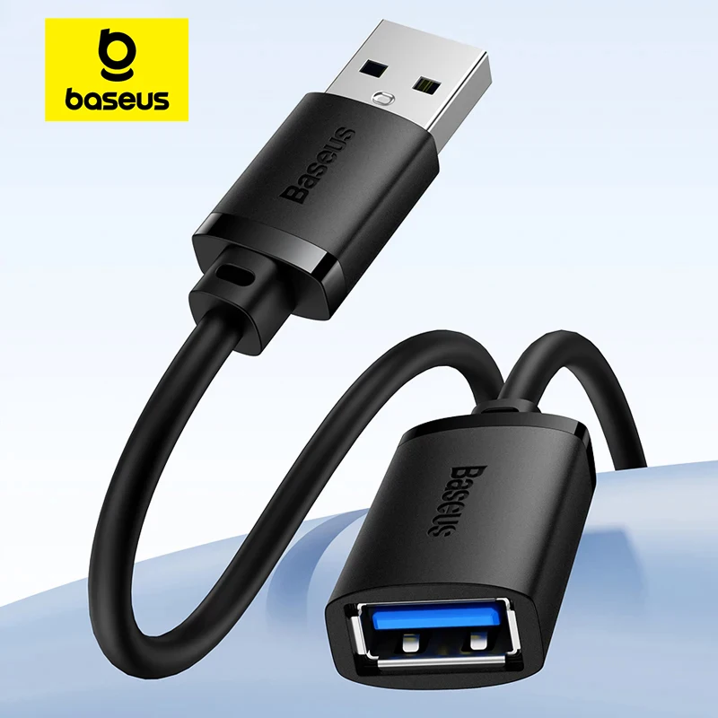 Baseus USB Extension Cable USB 3.0 Extender Cord Smart Laptop PC TV Xbox One SSD 2.0 3.0 Cable 5Gbps Fast Speed usb extension cable