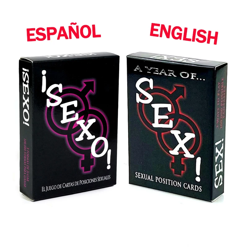 English & Spanish Sexual Position Cards 1