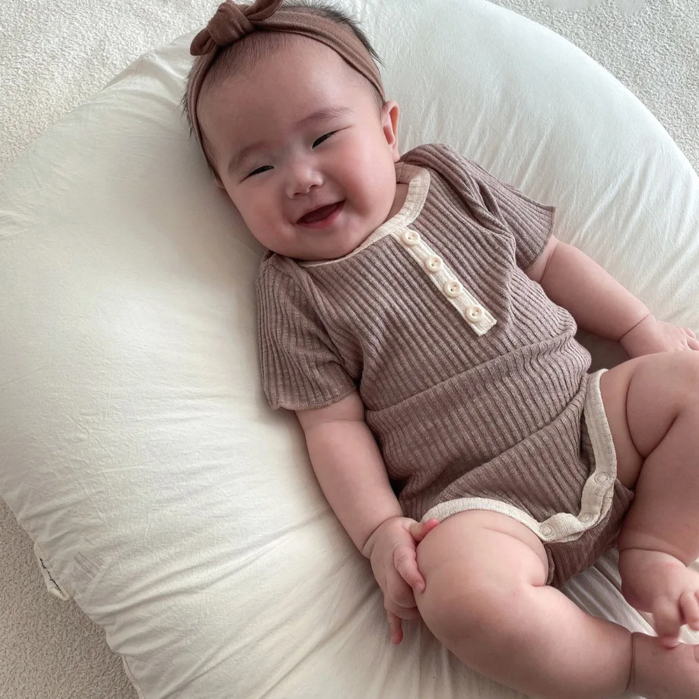 Cotton Summer Baby Bodysuits Striped One Piece