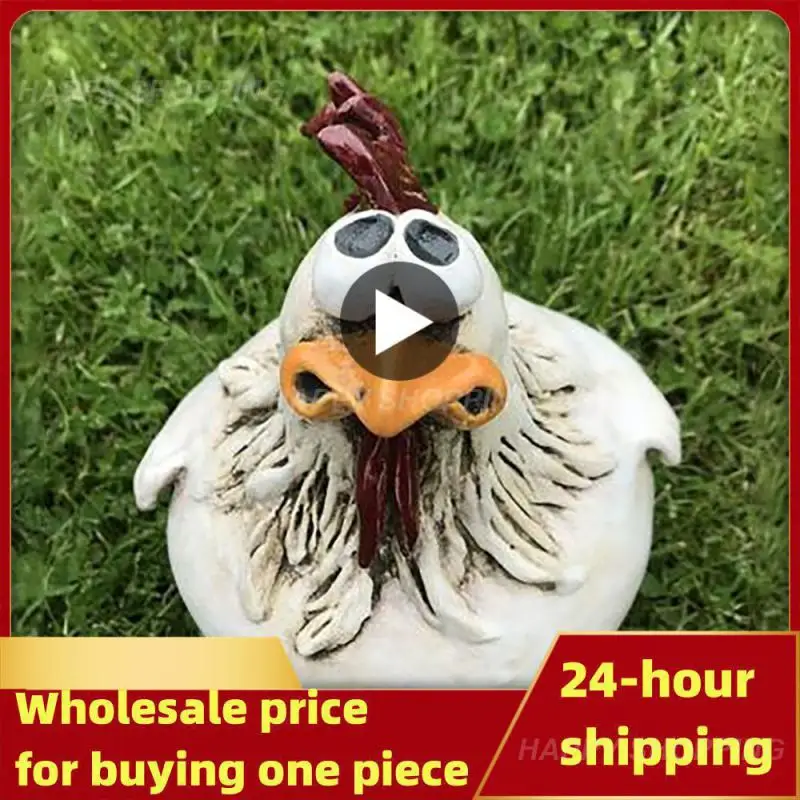 

Funny Chicken Fence Decor Resin Statues Home Garden Farm Yard Decorations Chicken Hen Sculpture Art Craft Courtyard Housewarming