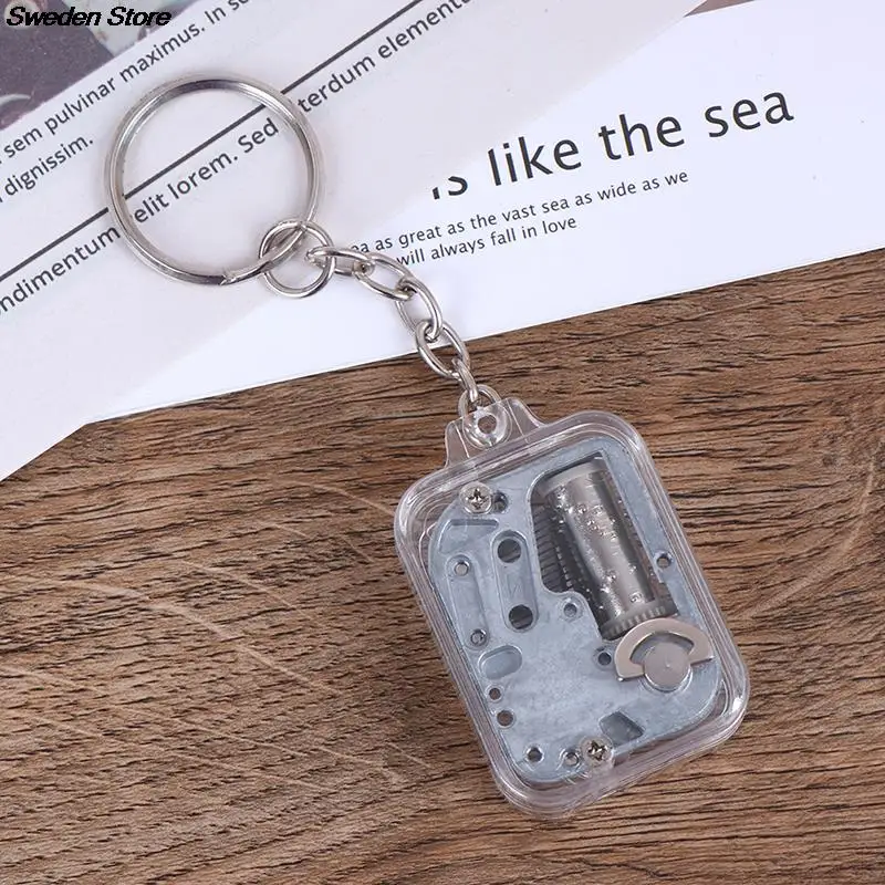 1PC Music Box Movement DIY Play Set Mechanical Metal Music Boxes Clockwork Keychain Gift Home Decor Random