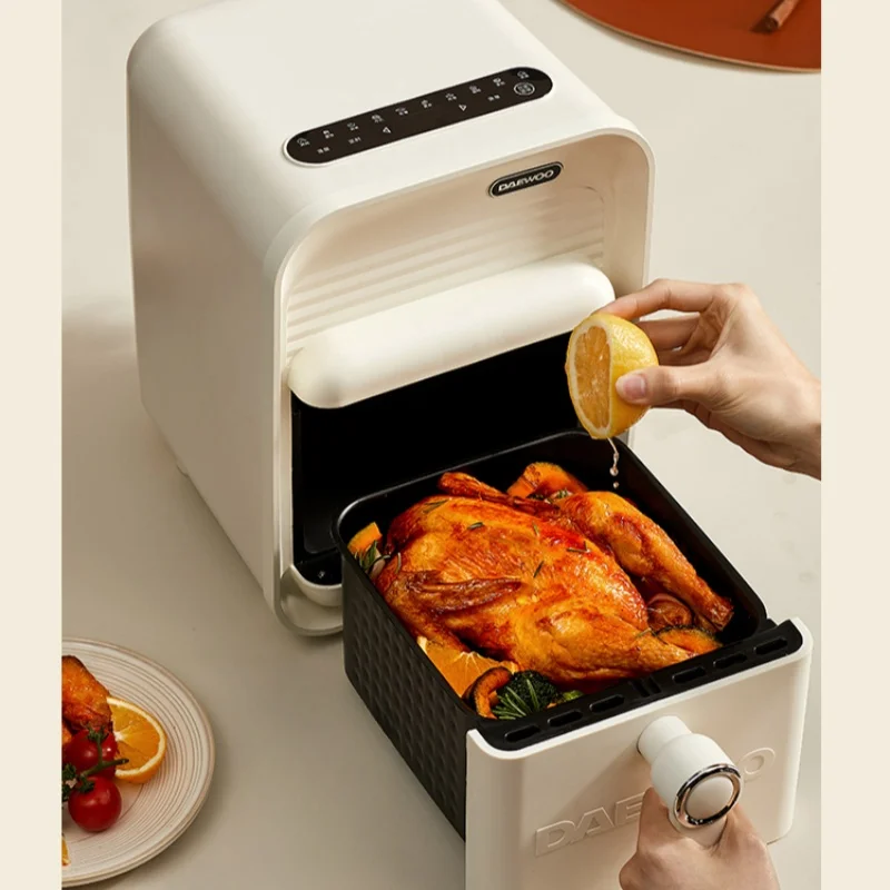 DAEWOO Air Fryer 220V 50Hz 5L Multifunctional Electric Fryer Pot Intelligent Freidora De Aire 80-200℃ Airfryer Home Appliance 5