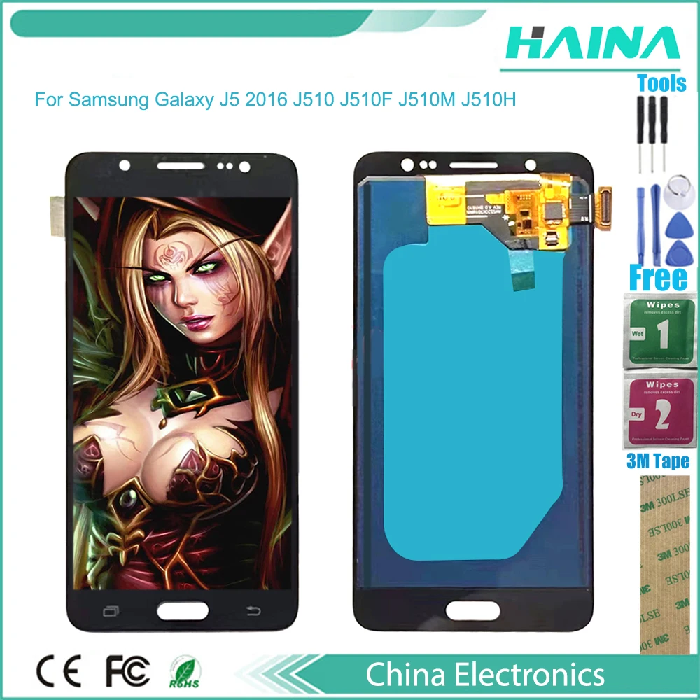 

Oled 2 For Samsung Galaxy J510 Lcd J5 2016 Display With Touch Panel Digitizer Assembly J510F J510FN J510M J510Y Screen
