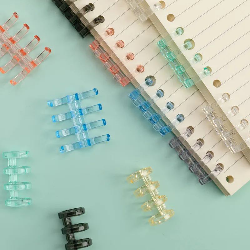 

Mini Loose Leaf Binder Clips 4 Rings DIY Binders for Notebook Album Journal Planner Spiral Ring Calendar Circle Binding Supplies