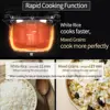 Induction Heating Dual Pressure Rice Cooker 6 Cup (Uncooked) Full Stainless Inner Pot High/Non-Pressure Auto Steam Clean 6
