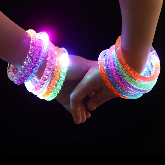 Buy Bulk LED Light Up Multi-Color Flashing Braded Bracelets