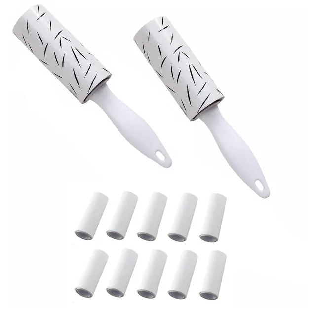 2pcs Lint Roller Sticky Remover Pet Dog Hair Clothes Sofa Dust With 10 Refill Rolls Replaceable Roll Brush Cleaning Accessory 6