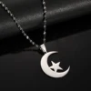 Stainless Steel Islamic Symbol Men Women Islam Muslim Jewelry 6
