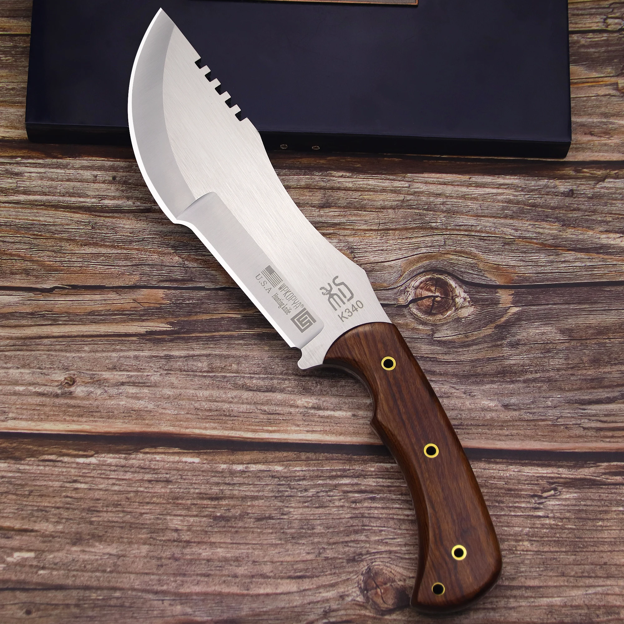 WPKOPYA  USA 440C  steel (full Tang) outdoor wood cleaver, multi-purpose outdoor farm knife, kitchen cleaver, barricade knife 3