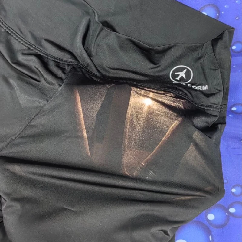 Women's Summer 3/4 Tight Skirt Pants Anti glare Thin Style Breathable Semi transparent Nylon Bottom Safety Shorts safety shorts safety pants nylon bloomer slip pants