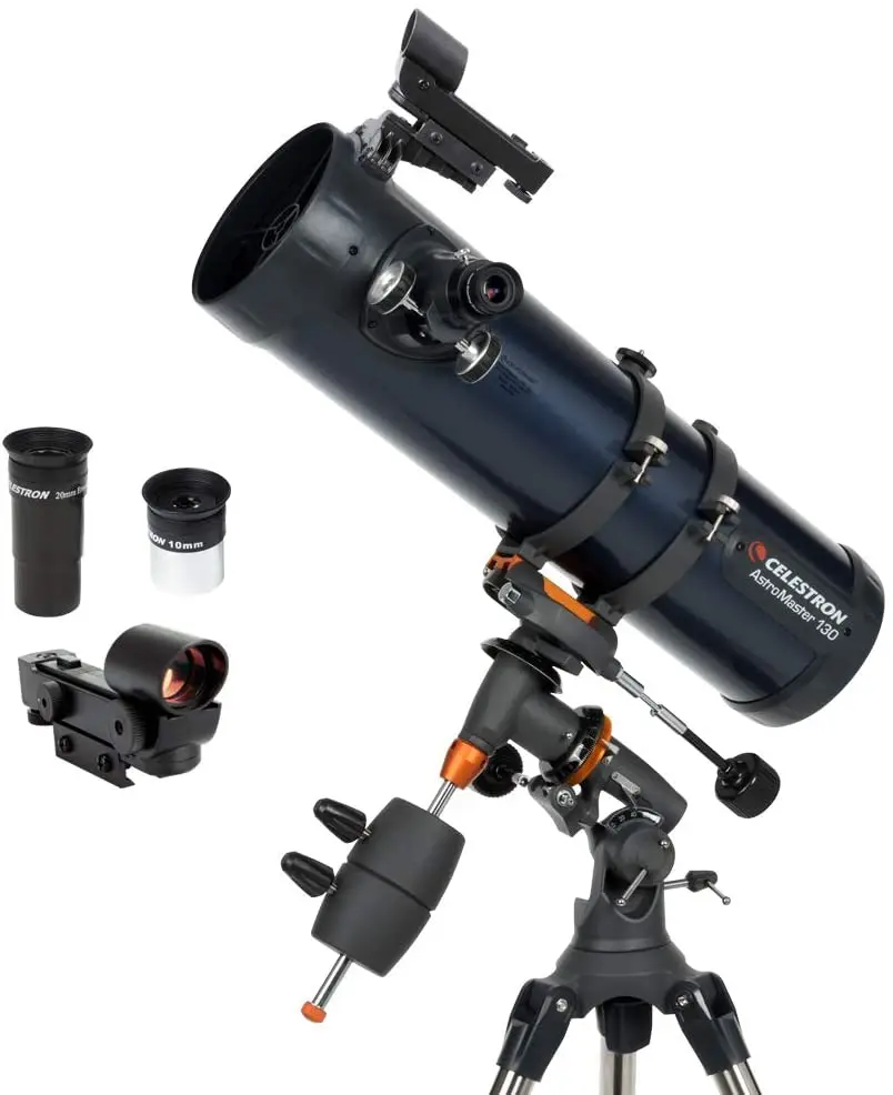 

Celestron - AstroMaster 130EQ Newtonian Telescope - Reflector Telescope for Beginners - Fully-Coated Glass Optics