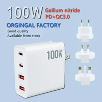 100W GaN Charger Convertible Plug Folding Pin QC3.0 USB-A Dual Type C PD Fast Charging Adapter for Notebook Mobile Phone Tablet - Image 2