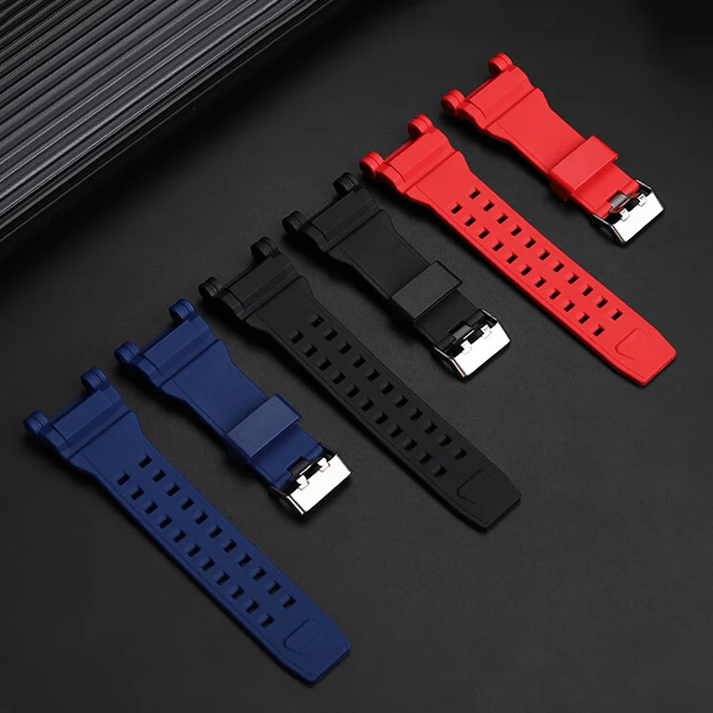 Multicolor Waterproof Resin Silicone Watchband for Men - Deluxe Strap Bracelet with Gift Tools