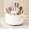 Makeup Brush Holder Organizer 360° Rotating Countertop Makeup Brush Organizer 5 Slot Makeup Organization and Skincare Storage 3