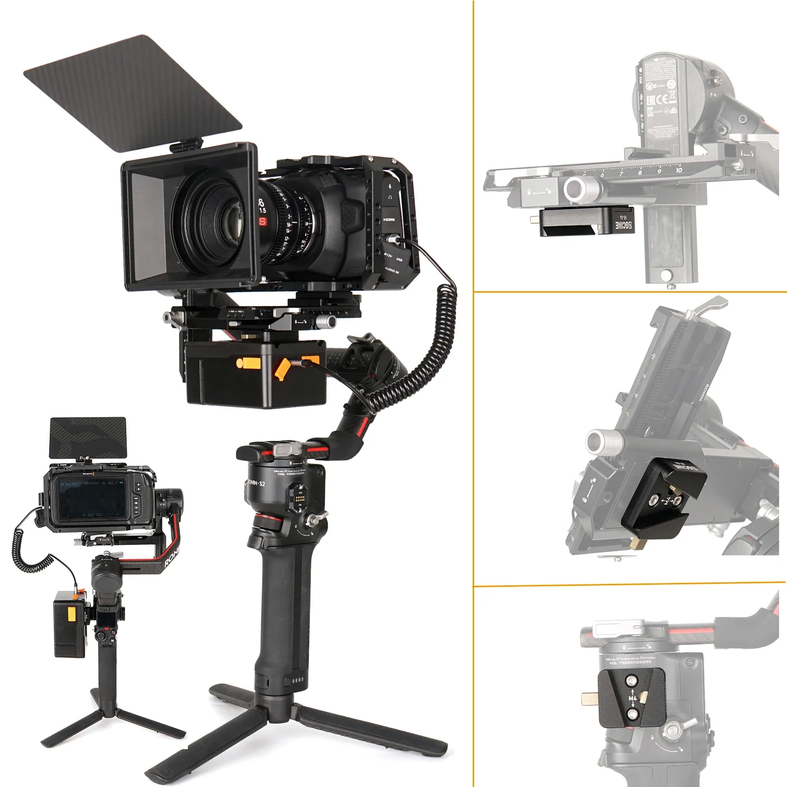 ZGCINE VR-04 V 마운트 배터리 플레이트 DJI 로닌 S2/S3 스태빌라이저 카메라 액세서리 V 마운트 배터리 V-락 플레이트 어댑터 호환
