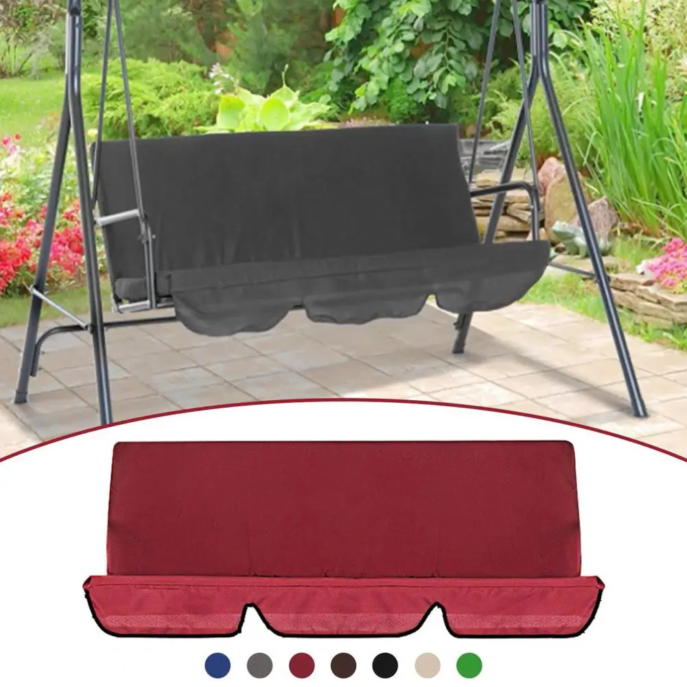 Swing Cushion Cover Garden Swing Seat Cushion Waterproof Dustproof Thickened Furniture Cover Sunshade 3 Seater Replacement