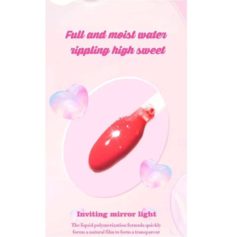 6pcs Crystal Clear Lip Gloss Set Moist Glass Mirror Light Makeup Lip Balm Not Sticky Cherry Peach Color Watery Lipgloss Kit