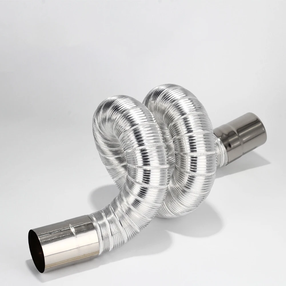 New Practical Wood Stove Pipe Multi Flue StovePipe Strong Hardness Sturdy Telescopic Wear-resistant Stove Elbow