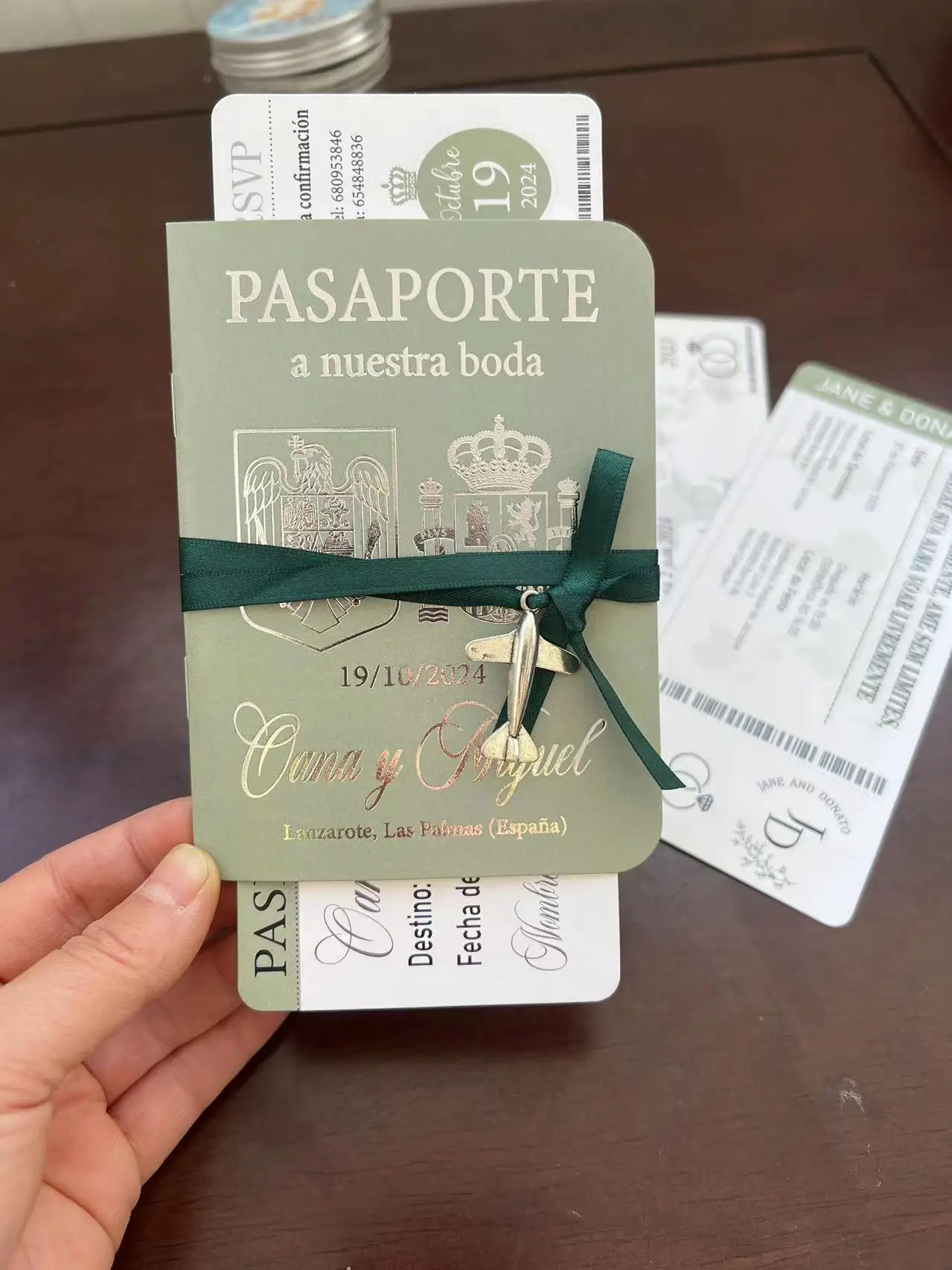 35 pezzi, biglietto d'invito per matrimonio, carta di invito con stampa  personalizzata, inviti di battesimo di compleanno XV di fidanzamento con  nastro grande - AliExpress, image size:1276x1702