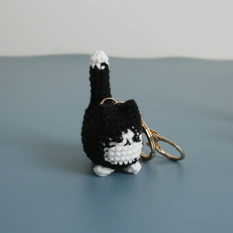Small Cat Crochet Keychain Handmaking Crochet Cute Kitten Keyrings For Bag Pendant Knitting Animal Doll Keychain For Gift Custom 29 S4cbe1a7329614a748152fb298dfb9c05r