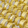 Fashion New Arrive Wholesale 20 Pieces/Lot Mixed Styles Luxury Charm Golden Ring Party Gift 1