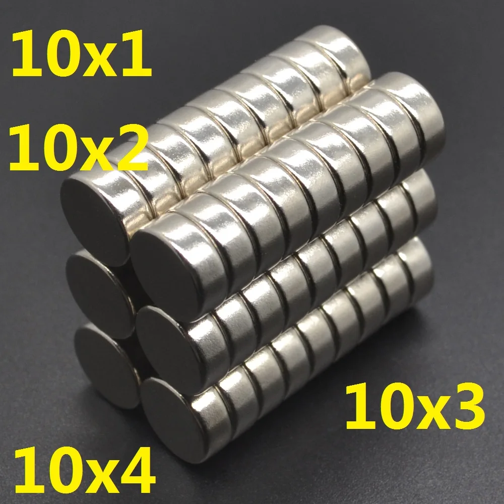 10x1 10x2 10x3 mm Super Strong Round Disc Shape Blocks Rare Earth Neodymium Magnets Fridge Crafts For Acoustic Field Electronics