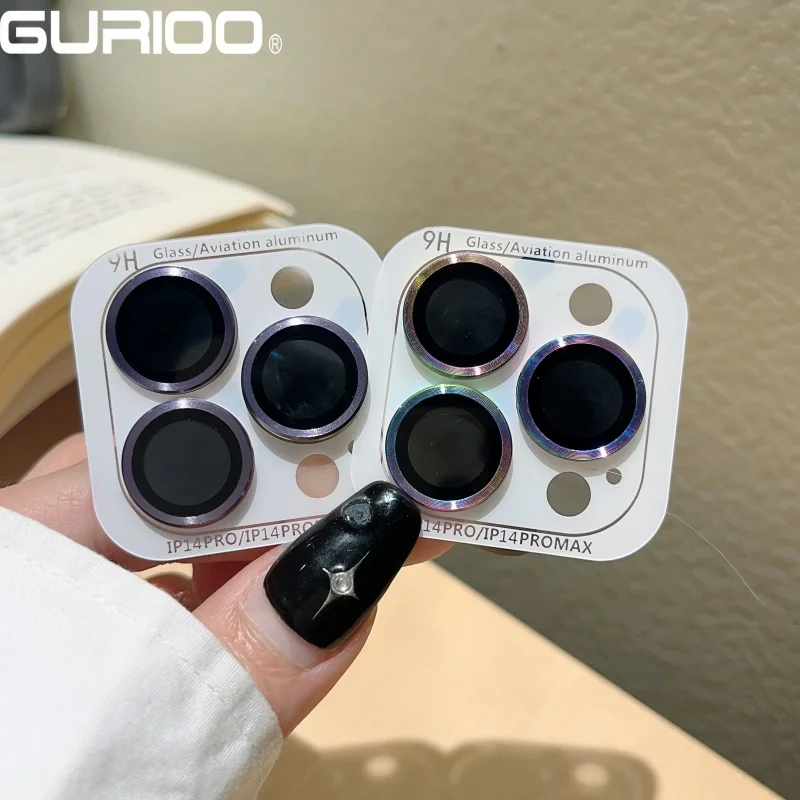 Premium Full Cover Tempered Glass Metal Lens Protector Film
