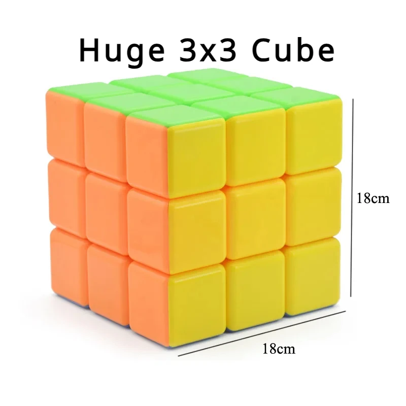 Huge Cube 18cm 3x3x3 Magic Cube Super BigCube Stickerless Speed Cubo 18cm Large Cube Educational Toy Large Cubo 3x3x3 180mm 6