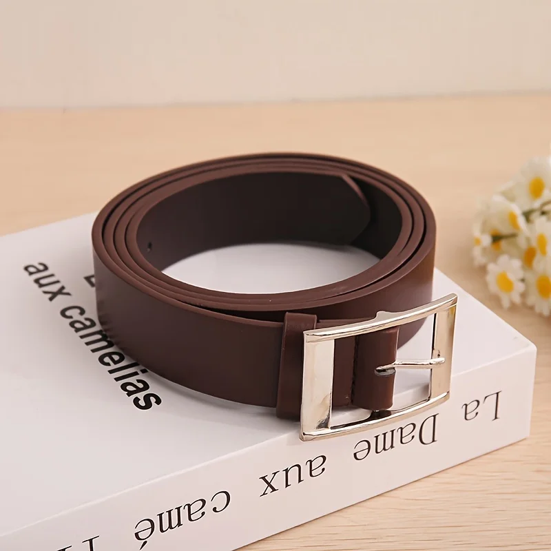 New Luxury Belt for Men PU Leather Belt Metal Pin Buckle High Quality Famous Brand Designer Waist Strap Belt for Jeans Plus Size