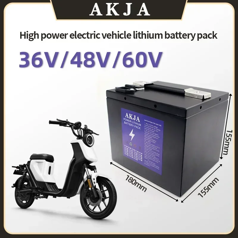 New Full Capacity Power 18650 Lithium Battery 36V 48V 60V 72V 20Ah-30Ah18650 Lithium Battery Pack Suitable for 250-2000W+Charger