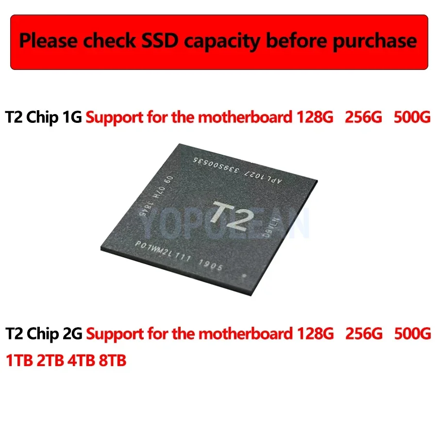좋은 품질의 T2 칩 1G 2G T1 칩 맥북 A1706 A1707 A1932 A1989 A1990 A2141 A2251 A2179 A2159 2289 A2115 A1993 메인보드 수리용
