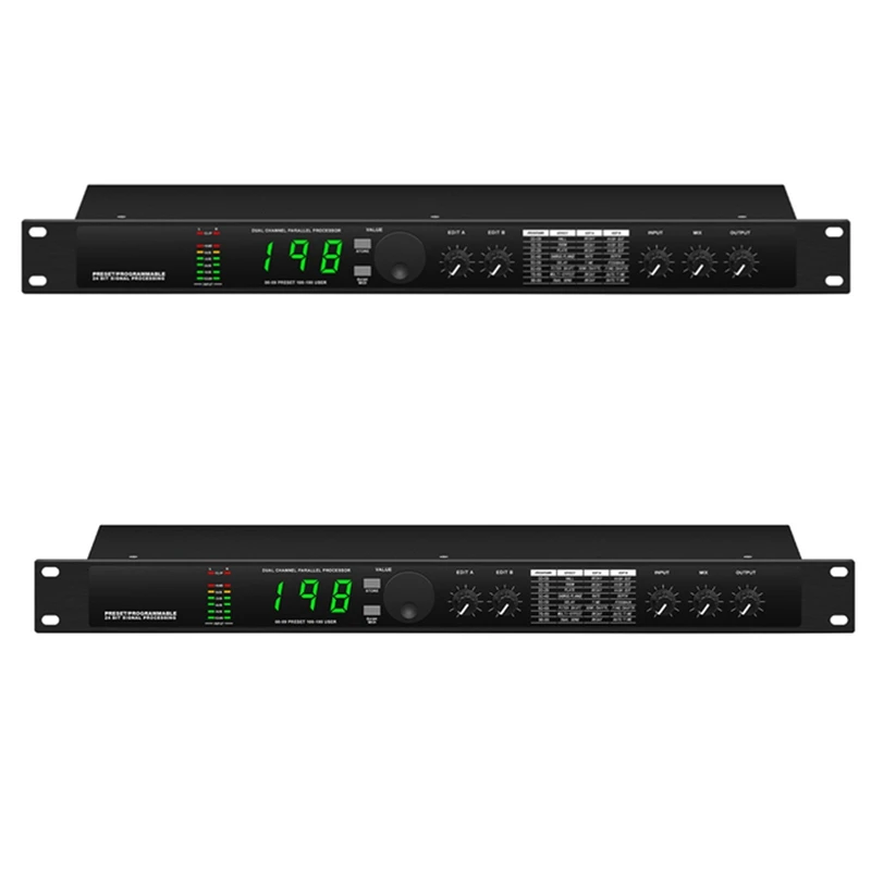 Professional Digital Reverberation Multi Effect DSP Processor Audio Processor Equalizer Durable Easy Install EU PLUG