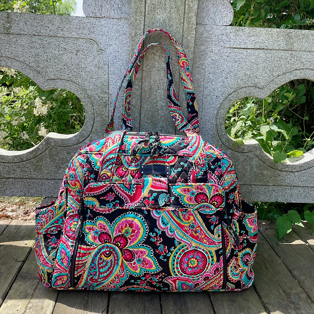 VB environmentally friendly pure cotton large capacity mommy bag, women's shoulder bag, large capacity portable travel bag 6