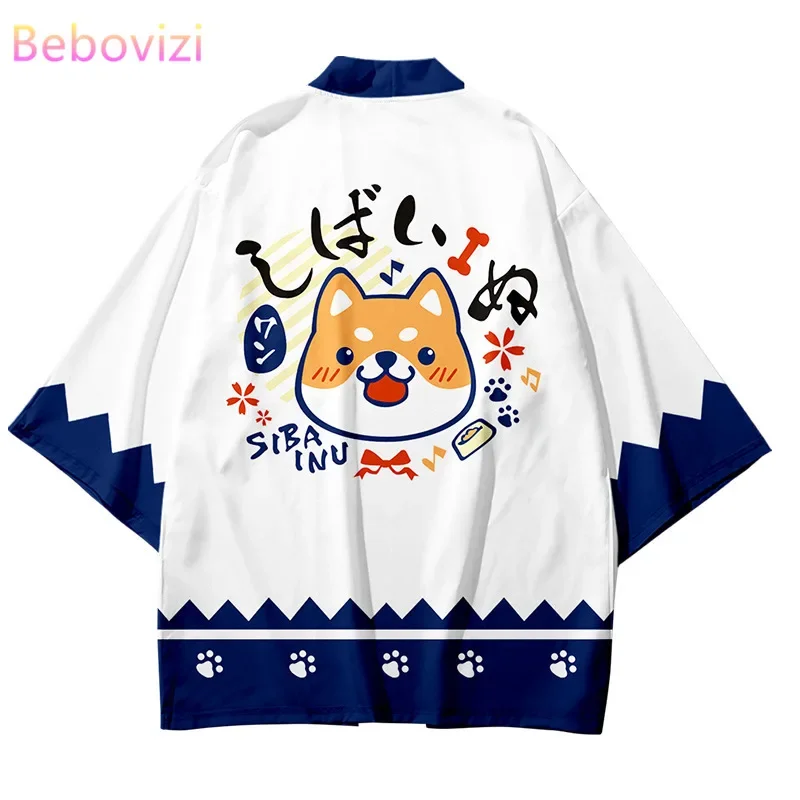 Japanese Kimono Cardigan Plus Size XXS-6XL Summer Loose Cartoon Kawaii Streetwear For Women Men