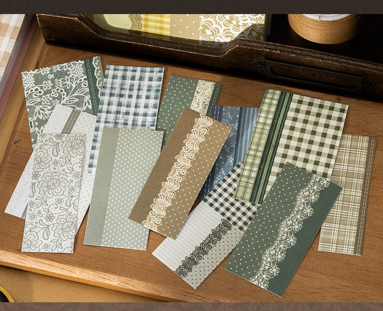 Journal GO 30 Stück Elegante Spitzenaufkleber Blumenmuster Scrapbook Hintergrundpapier DIY Dekorative Collage Junk Journal Sticker – Detail 5