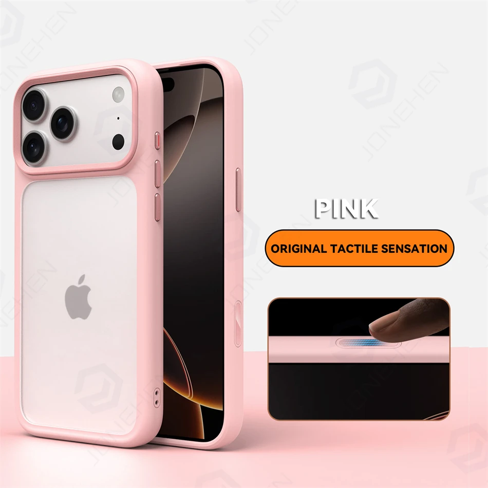 Slim Matte Translucent Shockproof Armor Case with Camera Control Button