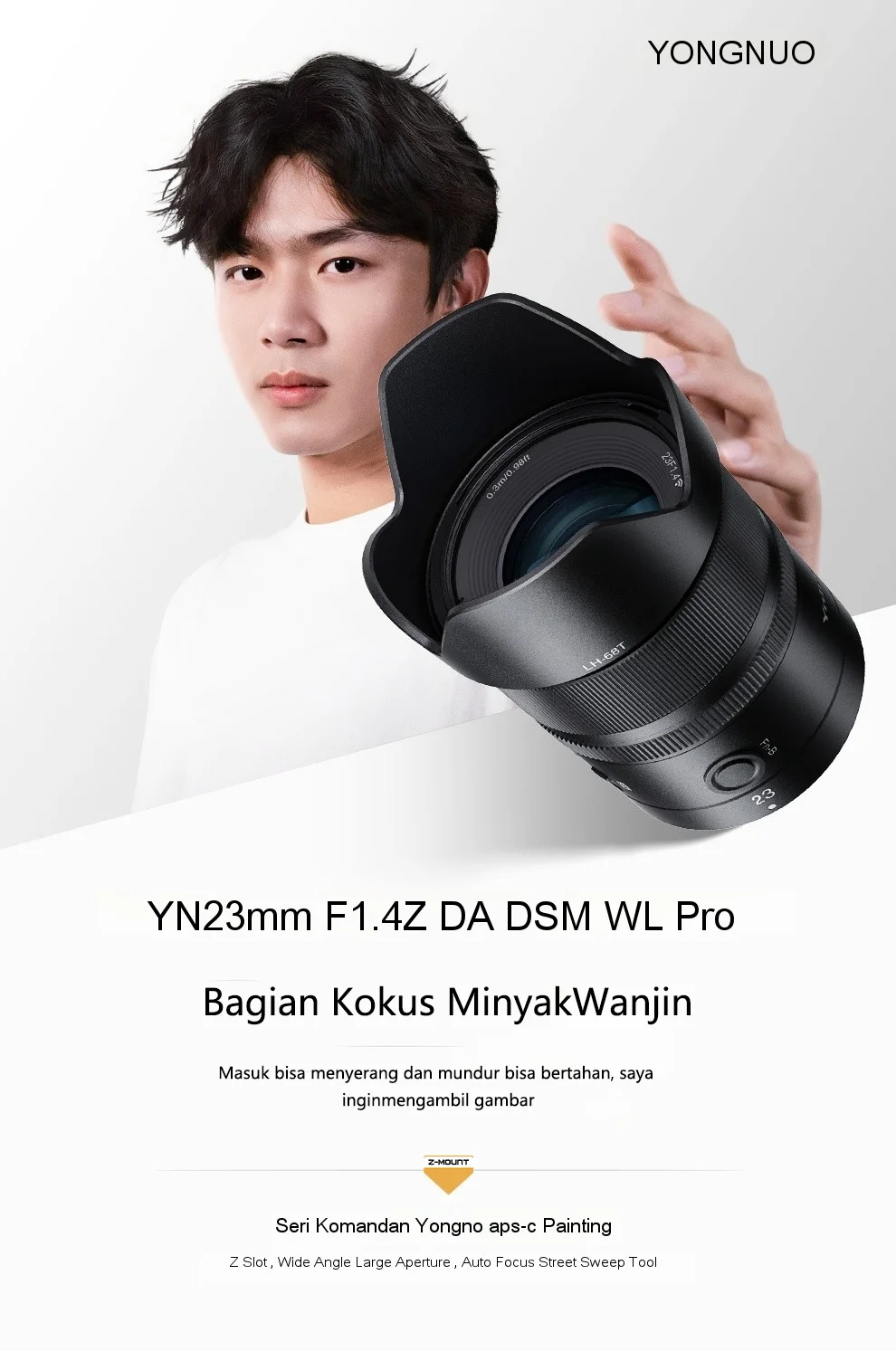 YONGNUO YN23mm F1.4Z DA DSM WL Pro APS-C AutoFocus Lens for Nikon