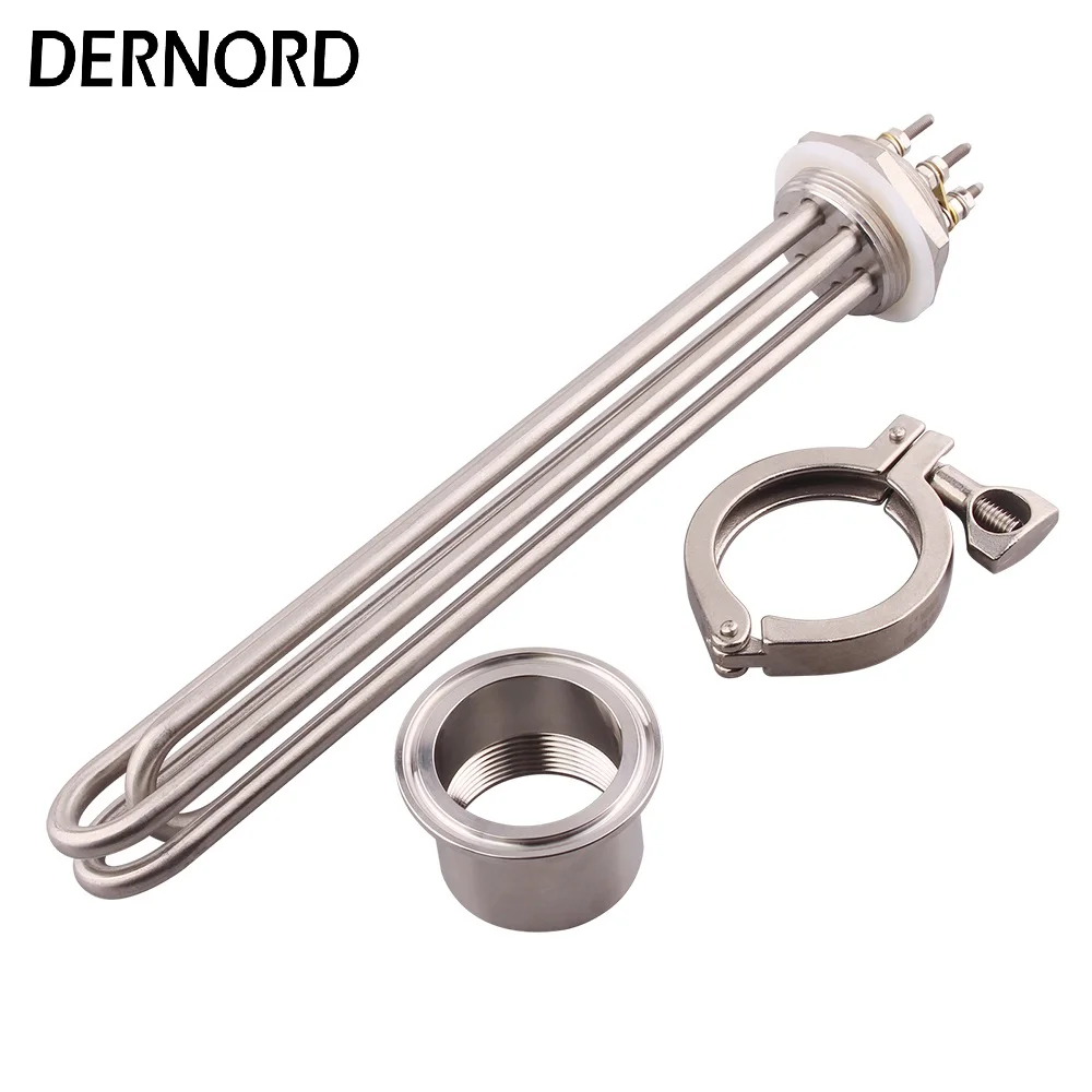DERNORD Electric Water Distiller Heating Heater Element 1.5NPT/DN40/47MM  Thread 208v 3kw/6kw/9kw SUS304 Immersion Heater Pipe - AliExpress