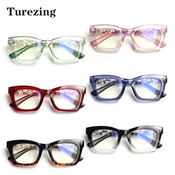 Turezing Reading Glasses For Women Blue Light Blocking Anti Fatihue Anti UV Fashion Printing Frame Prescription eyeglasses+0+4.0
