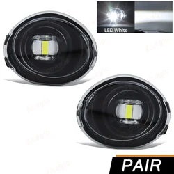 High - Performance Fog Lights and Headlights with Halogen LED Bulbs for Enhanced Visibility and Driving Safety (LED White)