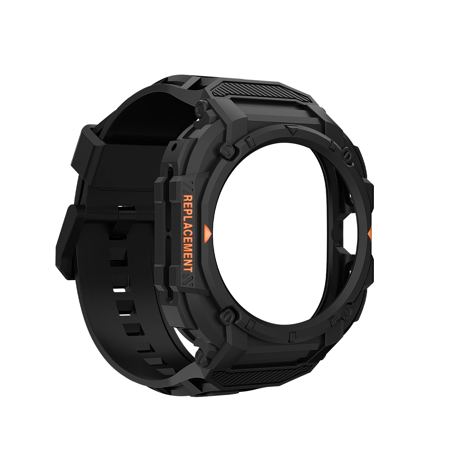 TPU Hollow Out One-Piece Protective Watch Cover with Straps - Premium Accessory