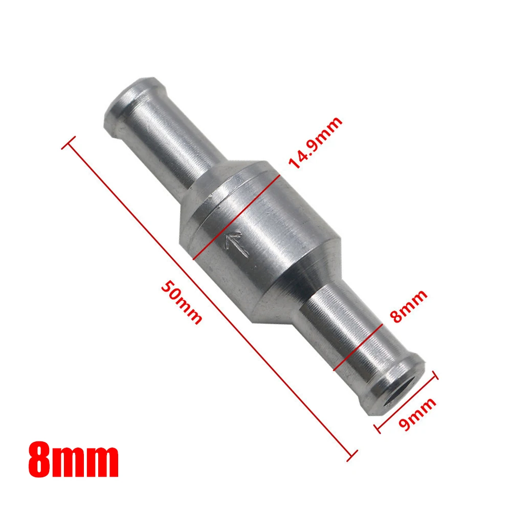 6-12mm Inline Way Non-Return Check Valve Auminium Fuel Water Gas Air Vacuum Valve For Petrol Diesel Bio Vegetable Oil