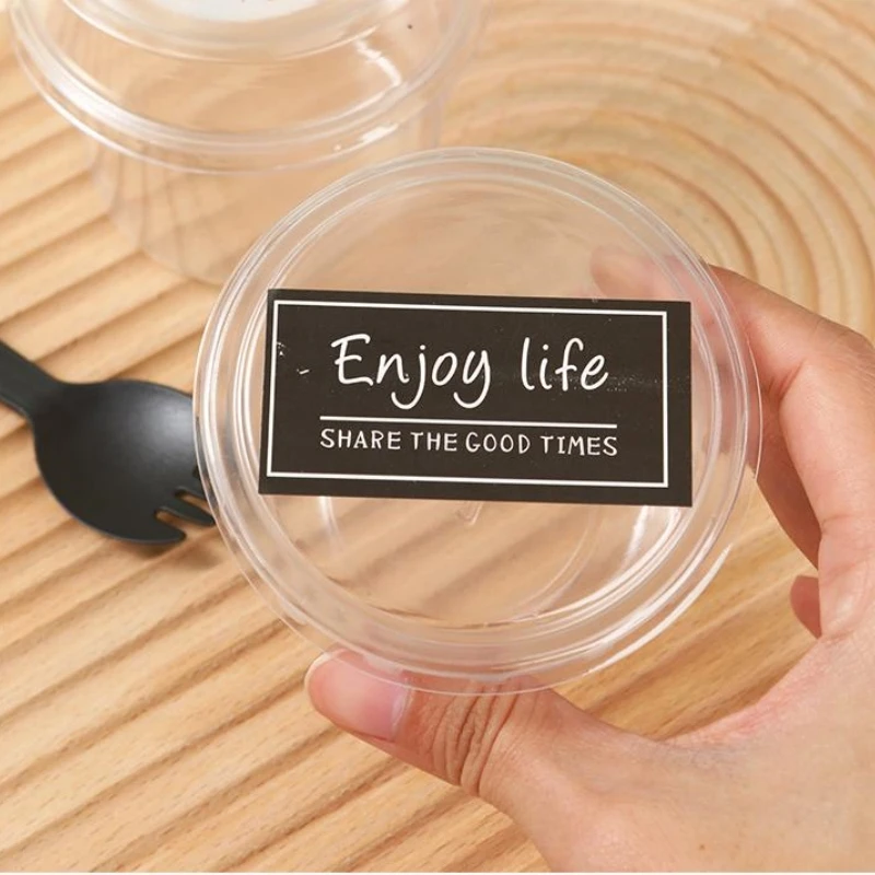 10/50pcs Disposable Mousse Cups Cake With Lid Clear Plastic Boxes Ice-Cream Dessert Picnic Pudding Jelly Dessert Yogurt Cups dessert cups plastic dessert cups