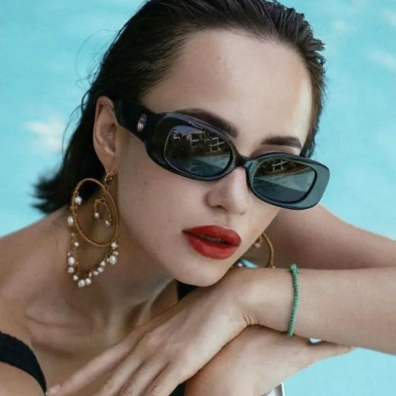 

DYTYMJ Rectangle Sunglasses Women Small Fraem Eyewear Women/Men Luxury Designer Black Sun Glasses Women Retro Gafas De Sol Mujer