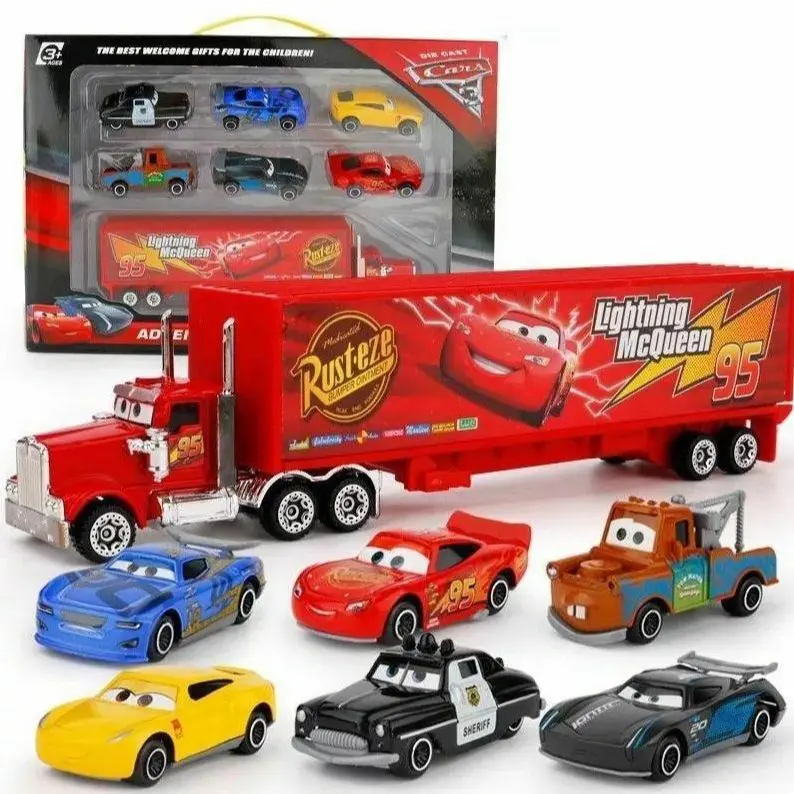 Auto 3 Disney Pixar Toys Set Lightning Mcqueen Jackson Storm Truck 1:55 Lega Pixar Car Metal Die Casting Car Toy Gift