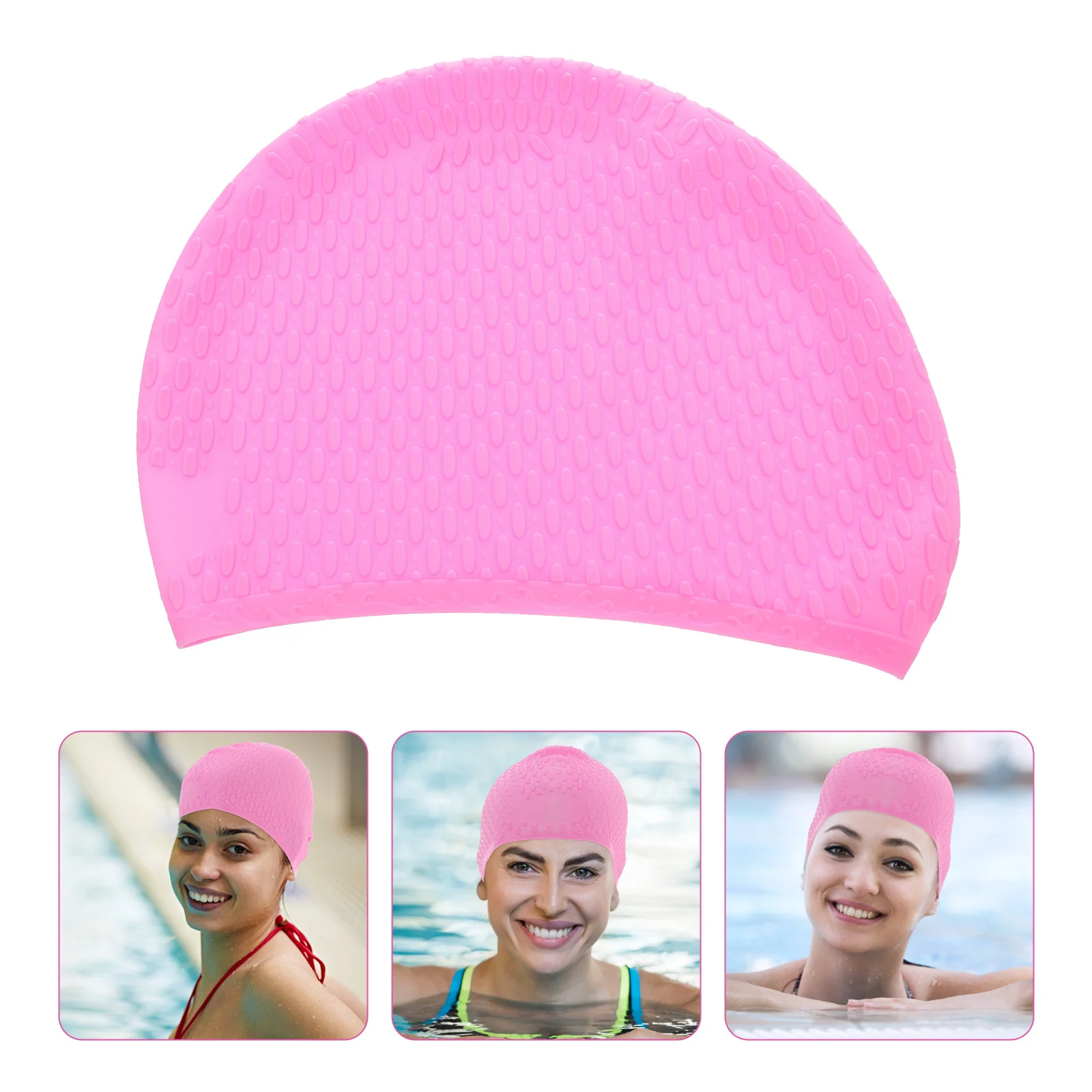 

Headgear Women's Girls' Accessories Silicone Swim Caps Hair Waterproof Swimming Hat