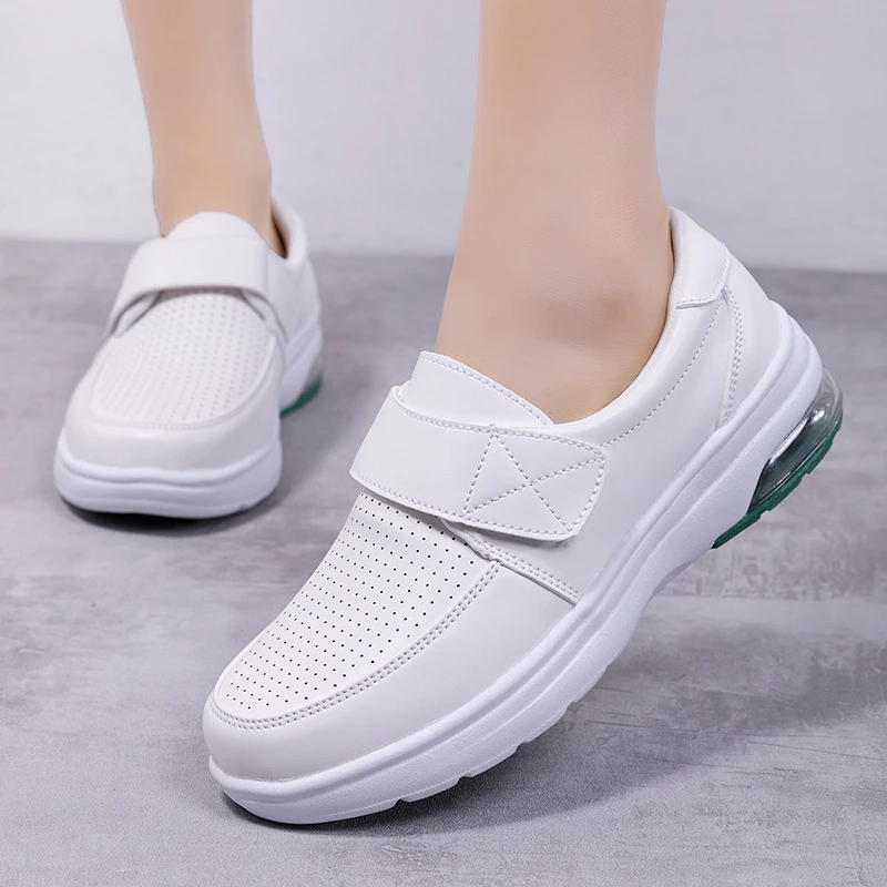 Zapatillas deporte para mujer, zuecos de enfermera, calzado de para la salud femenina, antideslizantes, suaves, para Hospital, de verano| Zapatos planos mujer| - AliExpress