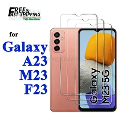 Premium Tempered Glass Screen Protector - High Aluminum 9H Clarity, Case Friendly - 4 PCS (For Galaxy M23)