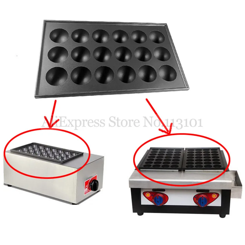 Takoyaki Grill Plate 18 Holes Nonstick Takoyaki Grill Plate Baking Pan Spare Part For Commercial Takoyaki Machines Octopus 4.5cm Ball Sheet Grill